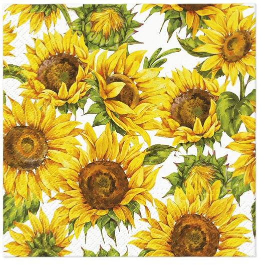 Paw Lunch Napkin 33cm - Dancing Sunflowers
