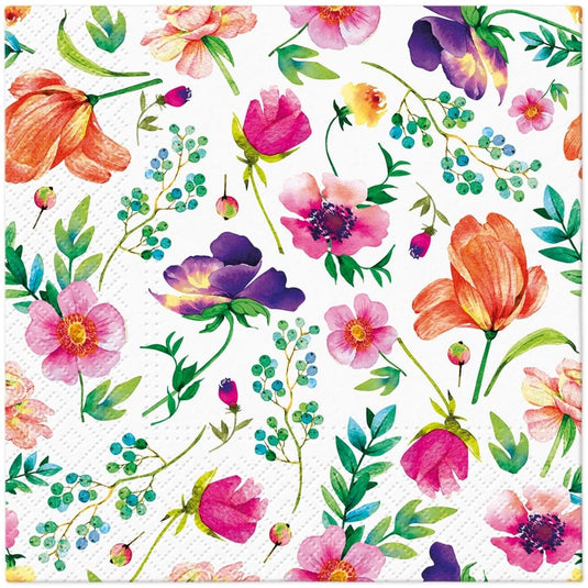 Paw Lunch Napkin 33cm - Flower Arrangement
