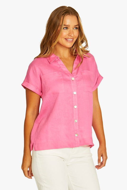 Jump Womens Open Neck Short Sleeve Shirt