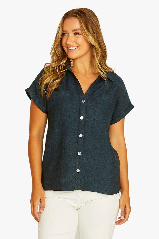 Load image into Gallery viewer, Jump Womens Open Neck Short Sleeve Shirt
