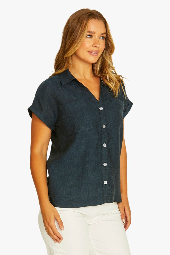 Load image into Gallery viewer, Jump Womens Open Neck Short Sleeve Shirt
