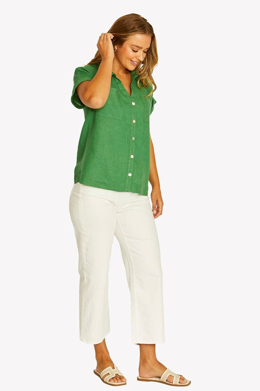 Jump Womens Open Neck Short Sleeve Shirt