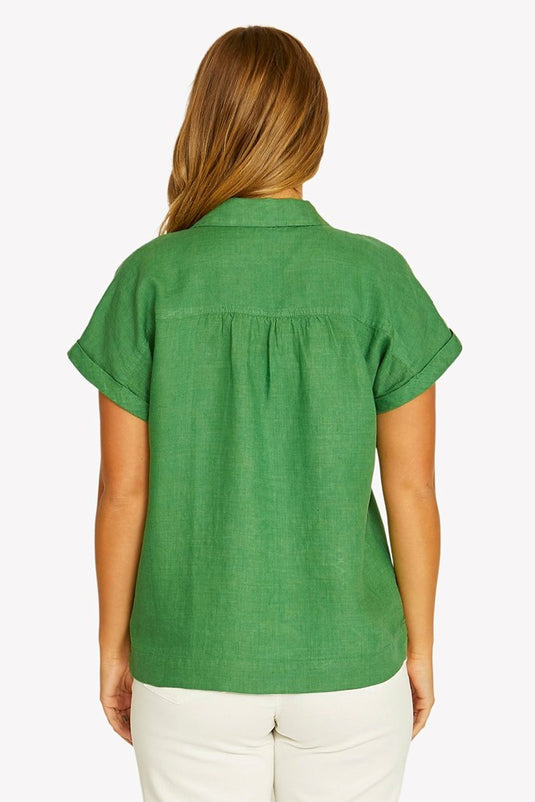 Jump Womens Open Neck Short Sleeve Shirt