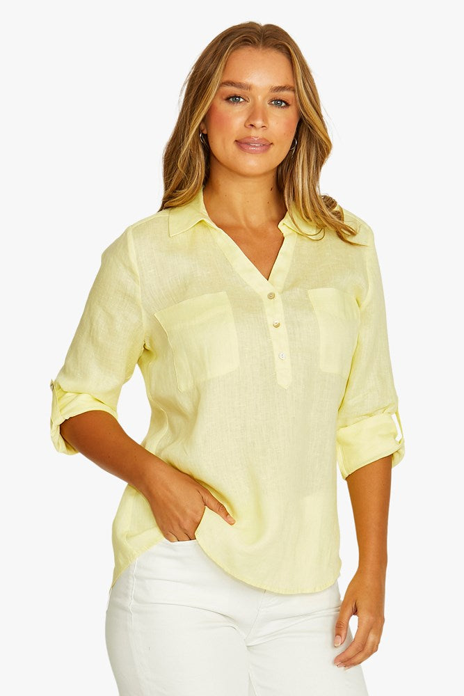 Load image into Gallery viewer, Jump Womens Half Placket Shirt - Sunshine
