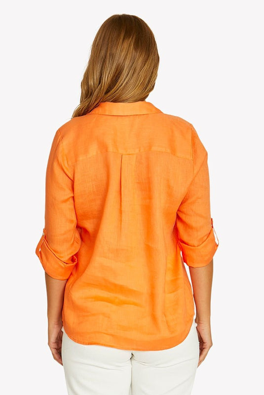 Jump Womens Half Placket Shirt - Tigerlily