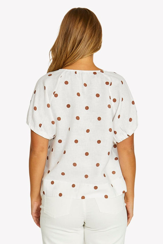 Jump Womens Spot Print Top