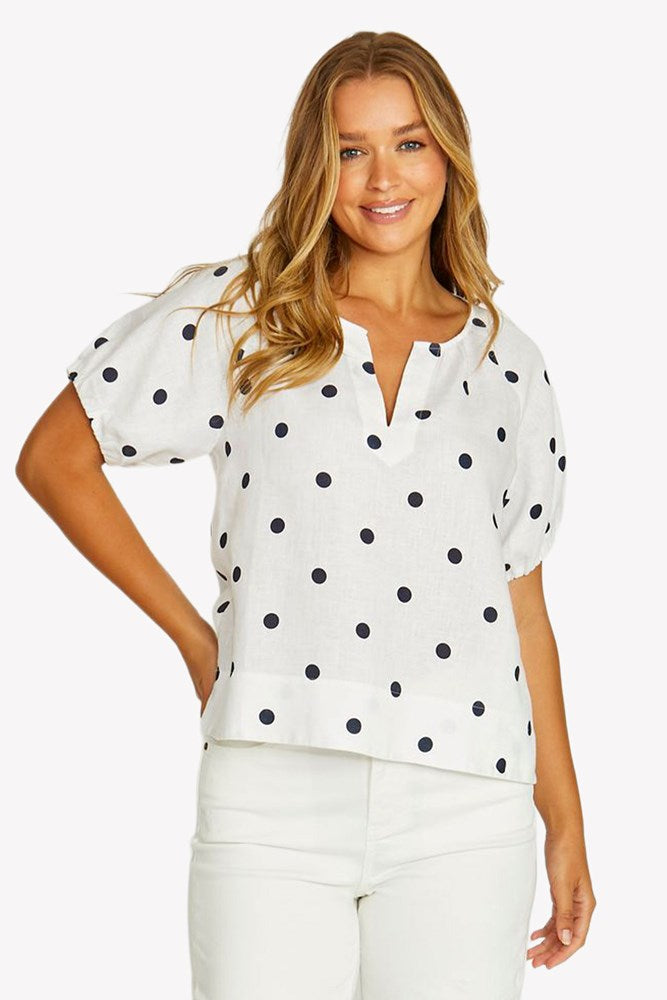 Load image into Gallery viewer, Jump Womens Spot Print Top
