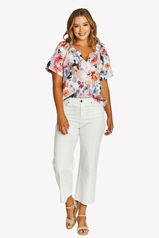 Load image into Gallery viewer, Jump Womens Sunset Flora Top

