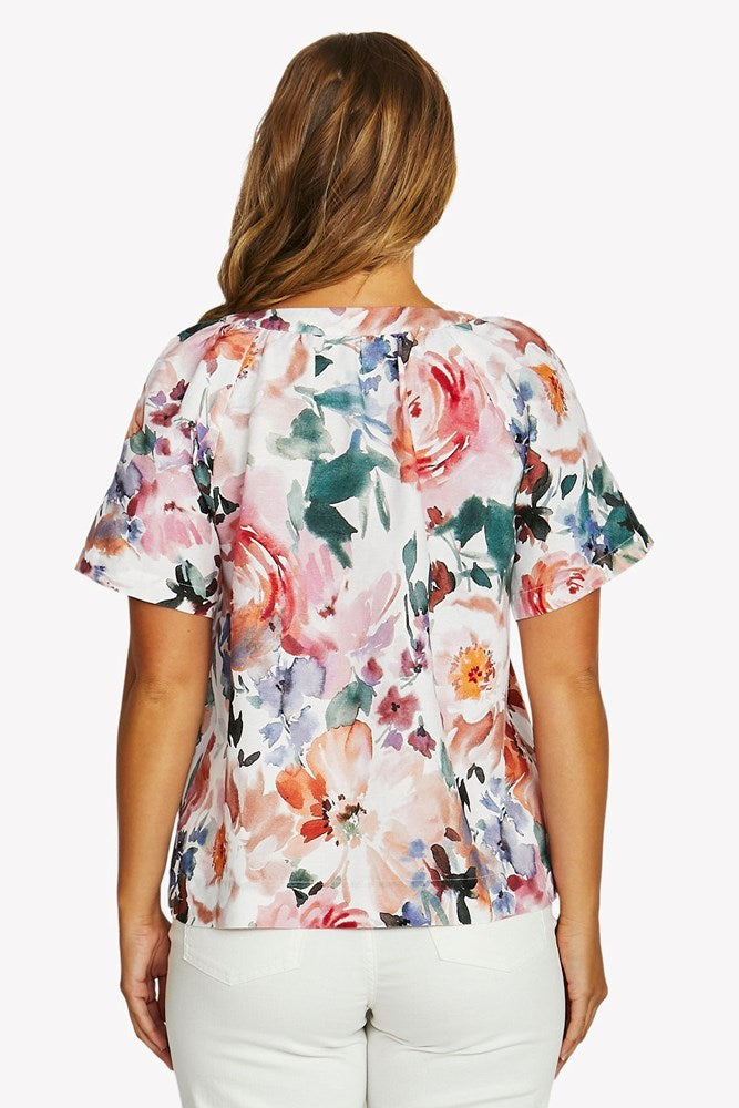 Load image into Gallery viewer, Jump Womens Sunset Flora Top
