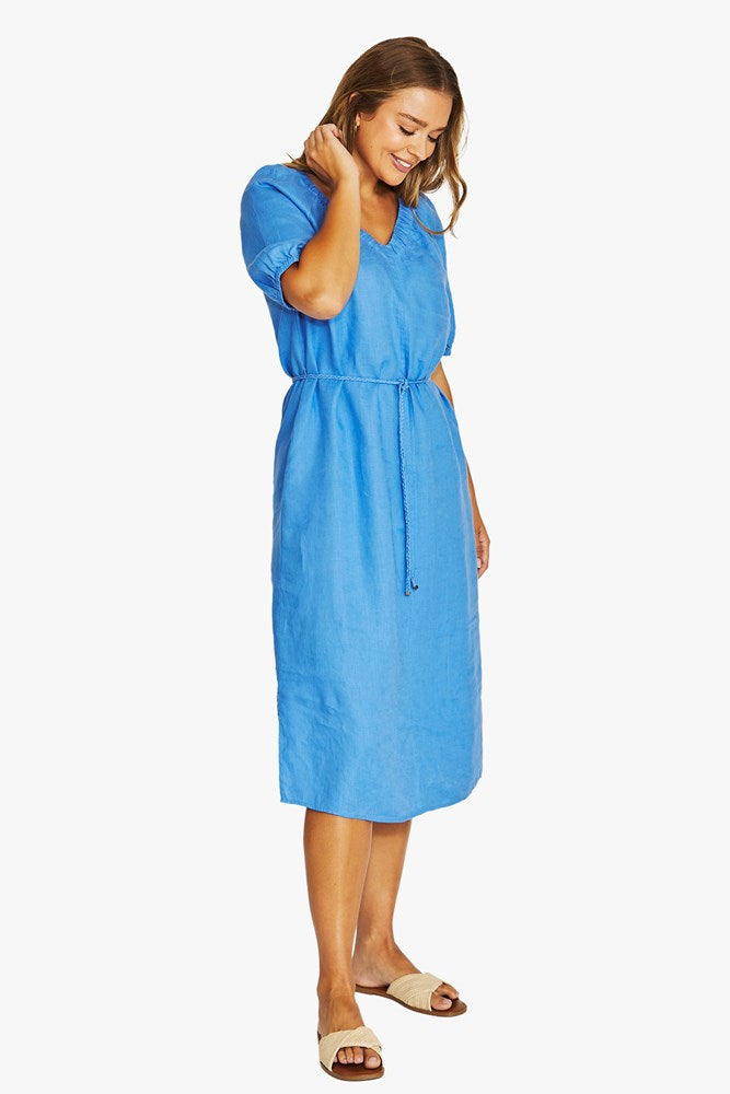 Load image into Gallery viewer, Jump Womens Gathered Waist V-Neck Dress
