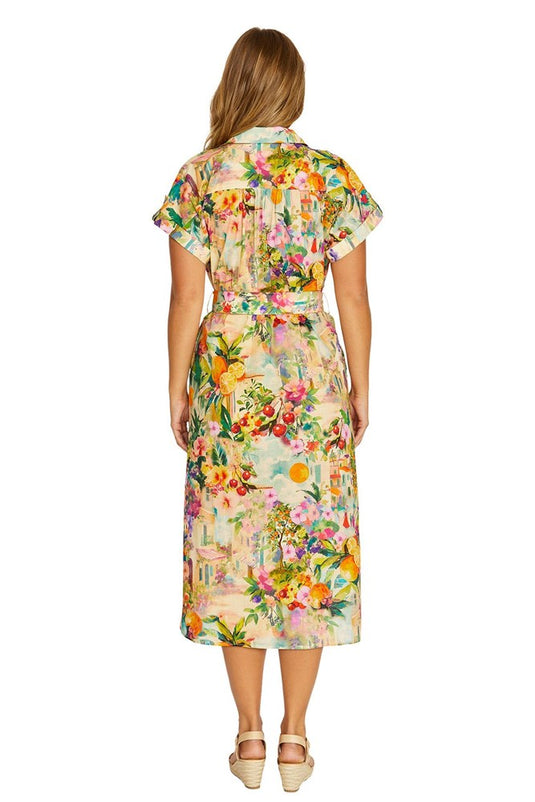 Jump Womens Amalfi Coast Belted Dress