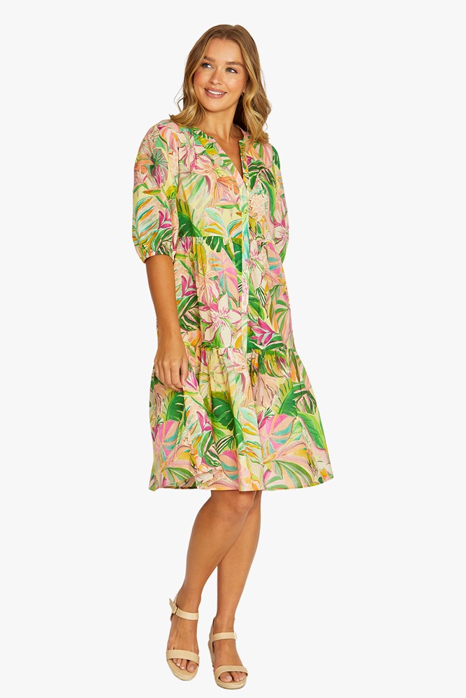 Load image into Gallery viewer, Jump Womens Vibrant Jungle Dress
