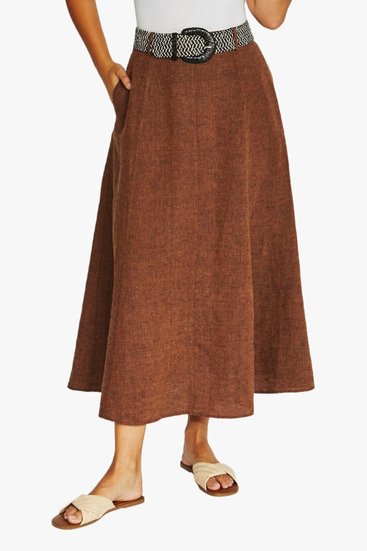 Jump Womens Belted Seam Skirt