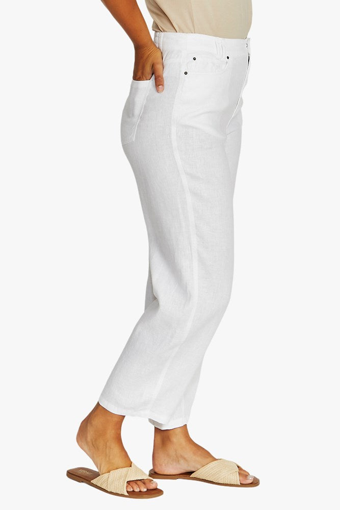 Load image into Gallery viewer, Jump Womens Barrel Leg Linen Jean
