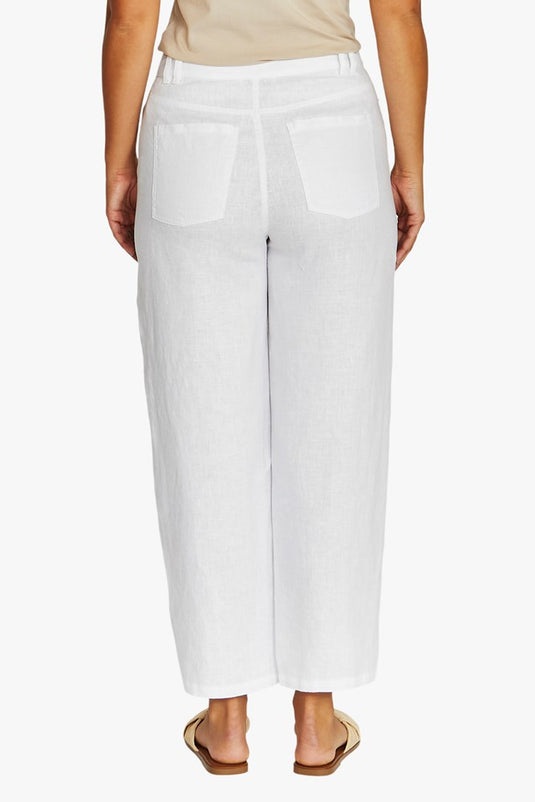 Jump Womens Barrel Leg Linen Jean