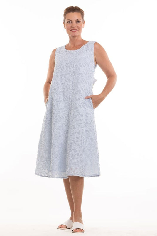 Amanda Collection Womens Blue Floral Dress