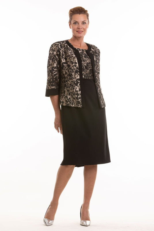 Kleio Womens 2 Piece Set - Black/Gold