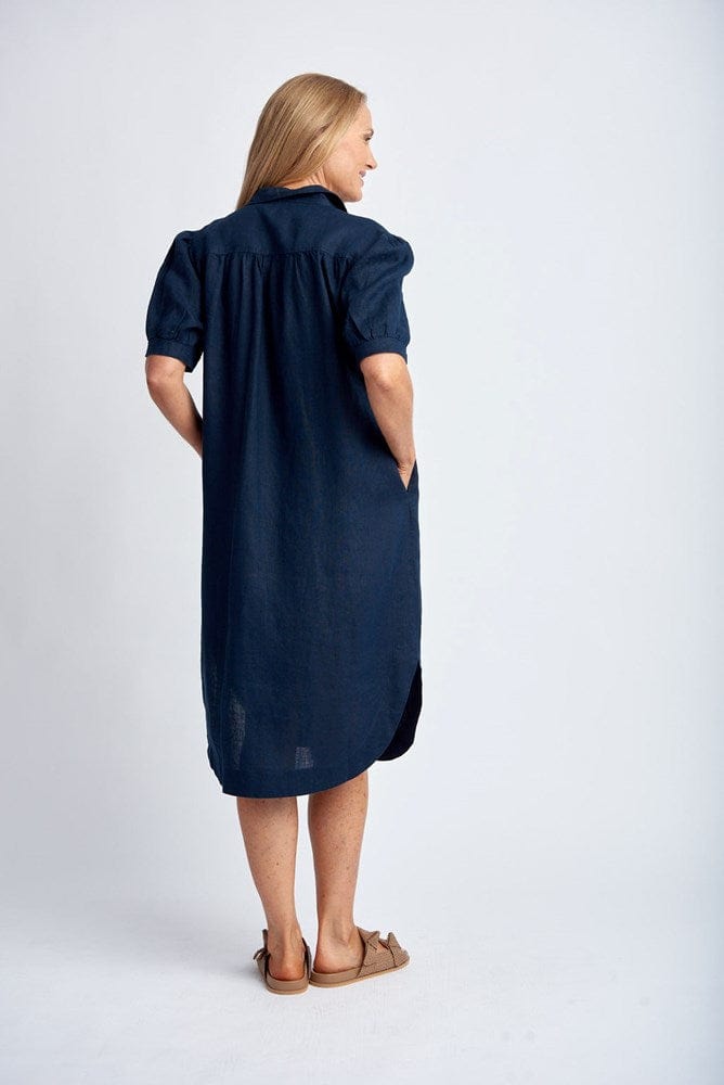 Load image into Gallery viewer, Goondiwindi Cotton Short Sleeve Linen Dress
