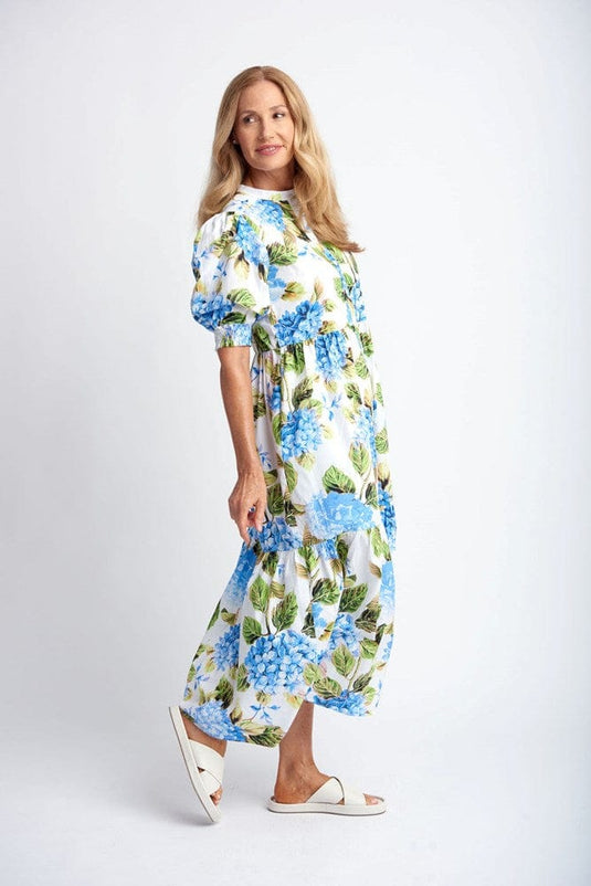 Goondiwindi Cotton Womens Dress Hydrangea Print