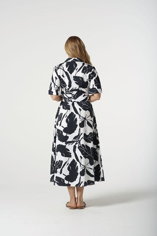 Load image into Gallery viewer, Goondiwindi Cotton Womens Block Leaf Print A-Line Dress
