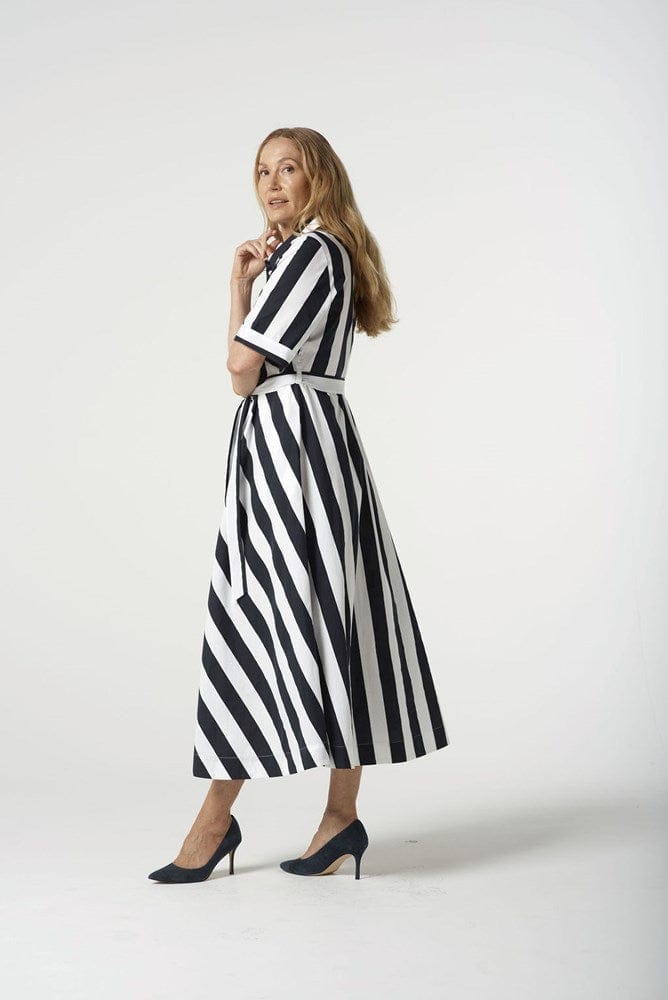 Load image into Gallery viewer, Goondiwindi Cotton Womens Bias Cut Thick Stripe Dress
