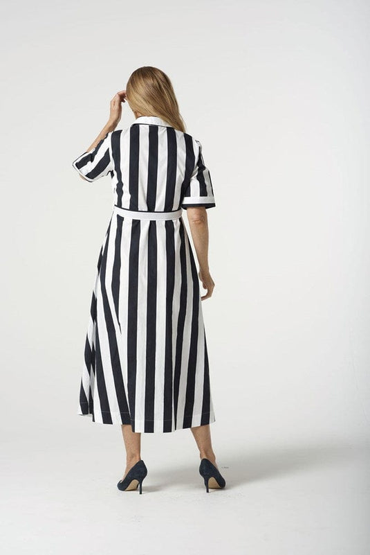 Goondiwindi Cotton Womens Bias Cut Thick Stripe Dress