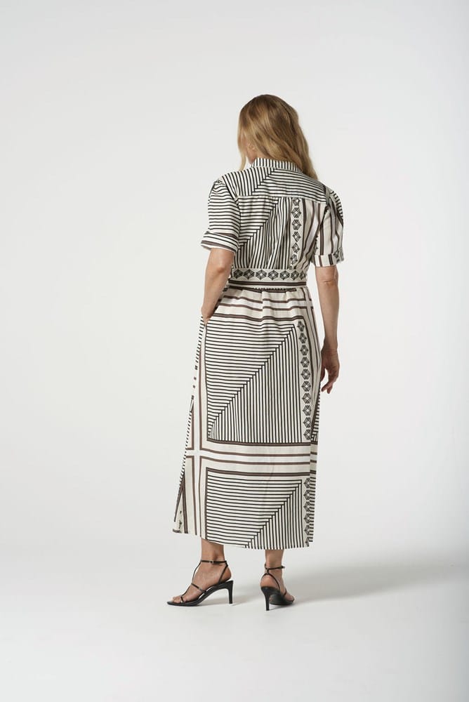 Load image into Gallery viewer, Goondiwindi Cotton Womens Maxi Square Print Shirt Dress
