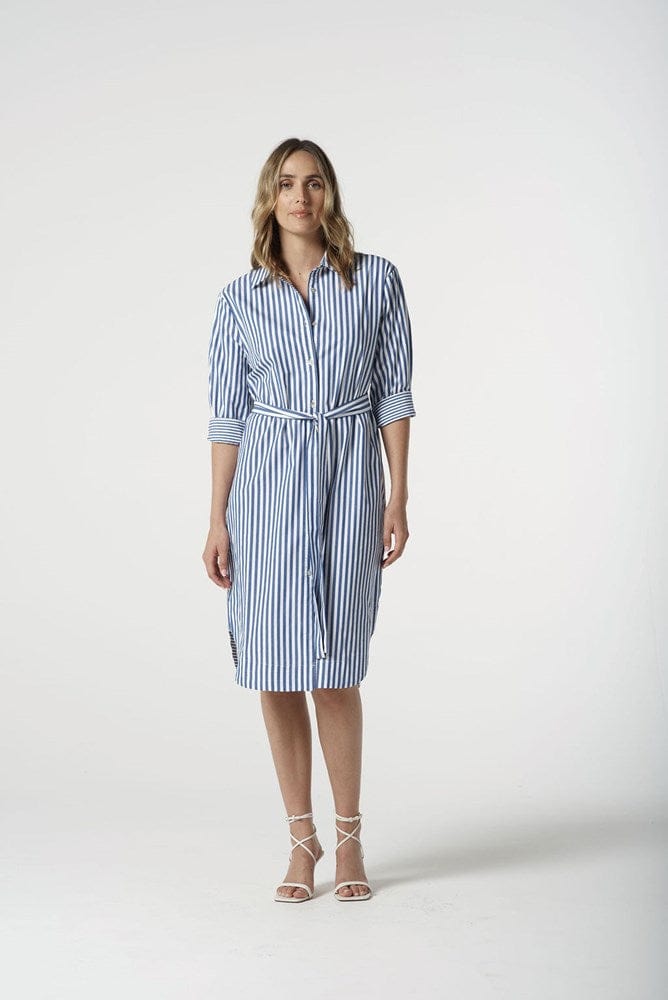 Load image into Gallery viewer, Goondiwindi Cotton Womens Stripe Shirt Dress
