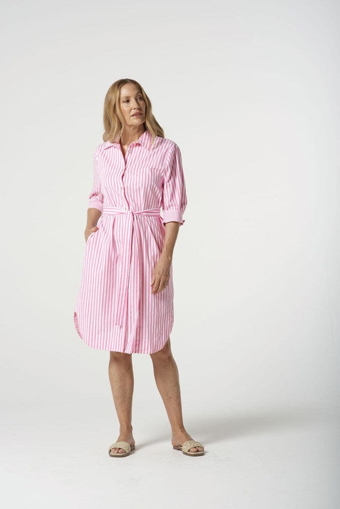 Load image into Gallery viewer, Goondiwindi Cotton Womens Stripe Shirt Dress
