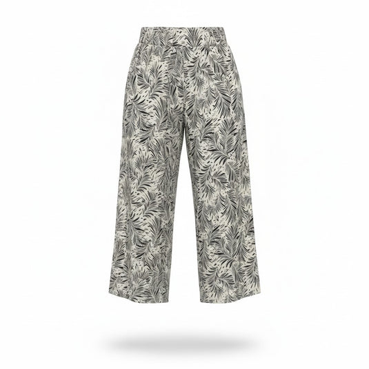 Jillian Womens Cotton Blend Relaxed Fit Pant - Sand/Black