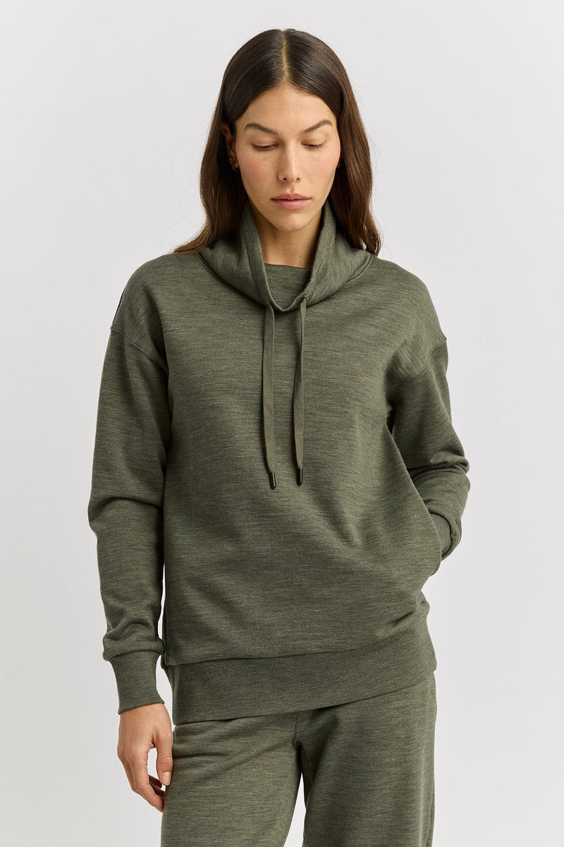 Load image into Gallery viewer, Toorallie Womens Lounge Funnel Neck - Kale
