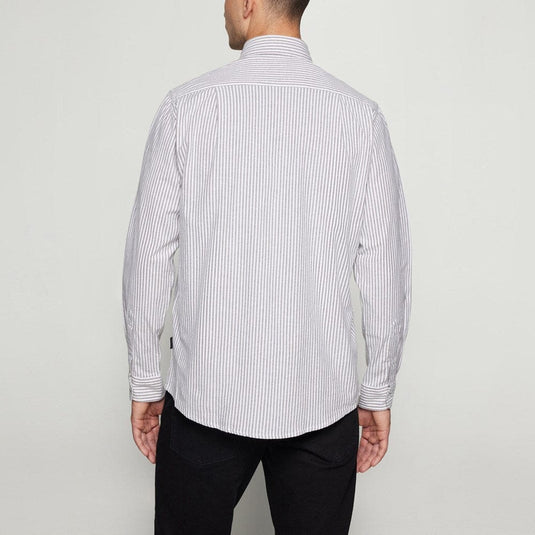 Signal Mens Scott Oxford Shirt - Espresso