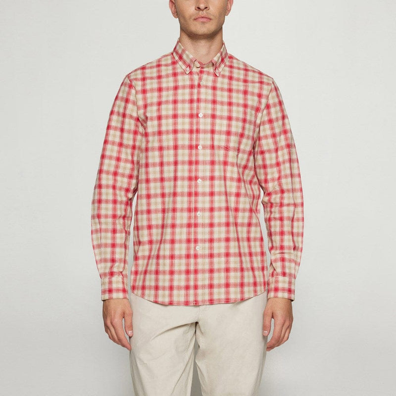 Load image into Gallery viewer, Signal Mens Gabriel Slub Check - Dusty Red
