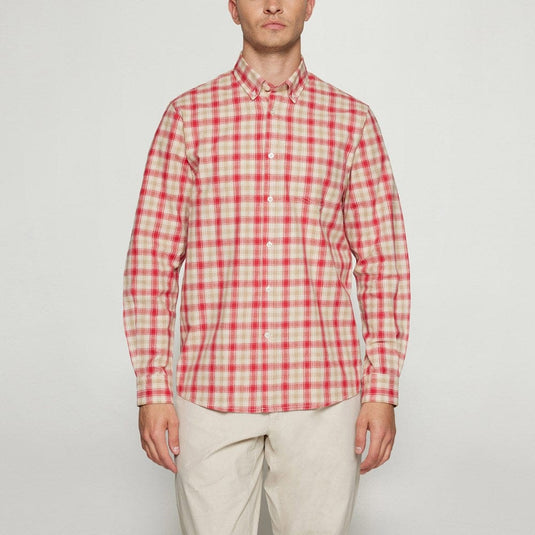 Signal Mens Gabriel Slub Check - Dusty Red
