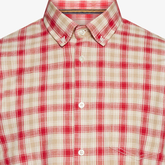 Signal Mens Gabriel Slub Check - Dusty Red