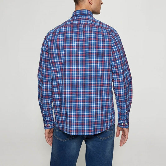 Signal Mens Gabriel Slub Check - True Blue