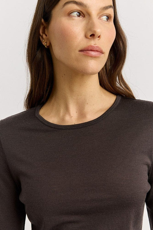 Toorallie Womens Long Sleeve Merino Tee