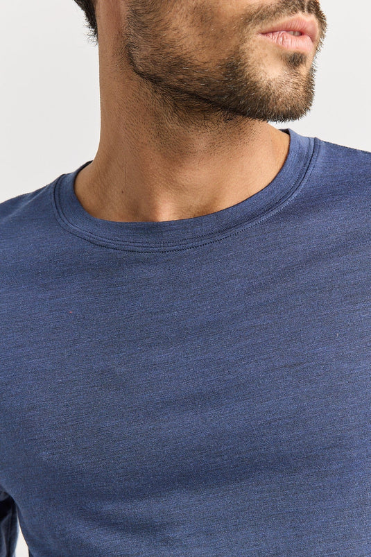Toorallie Mens Merino Long Sleeve T-Shirt - Galaxy