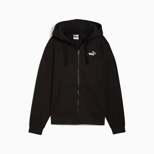 Load image into Gallery viewer, Puma Womens Essentials No. 1 Logo Comfort Full-Zip Hoodie - Black
