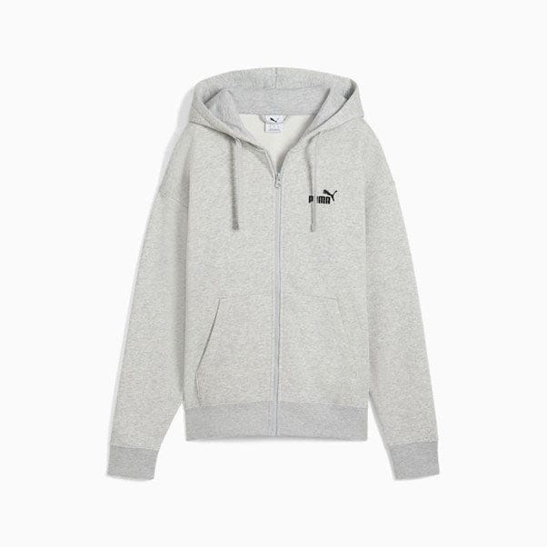 Load image into Gallery viewer, Puma Womens Essentials No. 1 Logo Comfort Full-Zip Hoodie - Heather Grey
