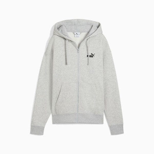 Puma Womens Essentials No. 1 Logo Comfort Full-Zip Hoodie - Heather Grey