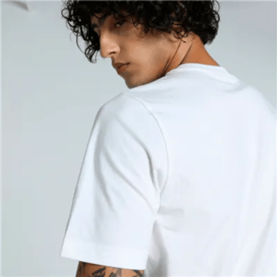 Puma Men's Essentials Small Logo White Tee