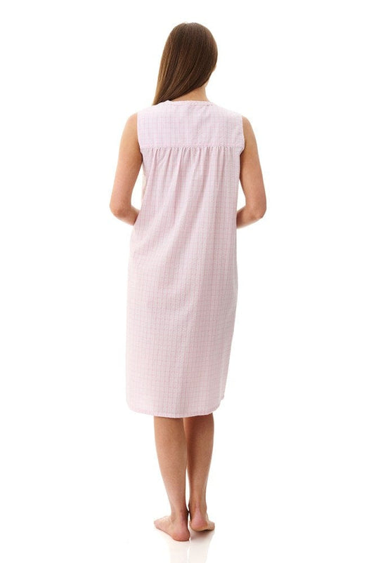 Givoni Womens Check Sleeveless Short Nightie