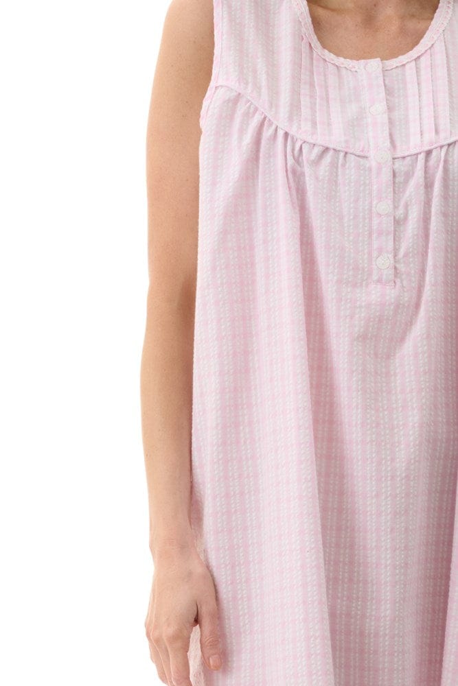 Load image into Gallery viewer, Givoni Womens Check Sleeveless Short Nightie
