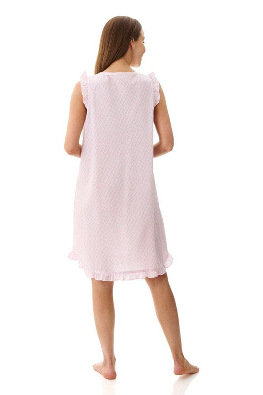 Givoni Womens Check Sleeveless Short Nightie