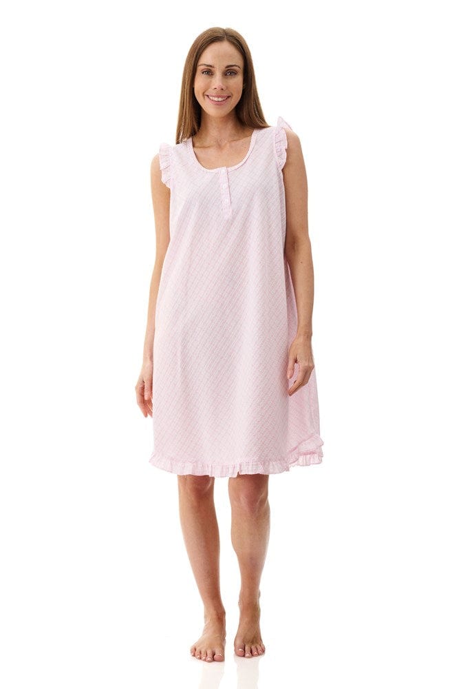 Load image into Gallery viewer, Givoni Womens Check Sleeveless Short Nightie

