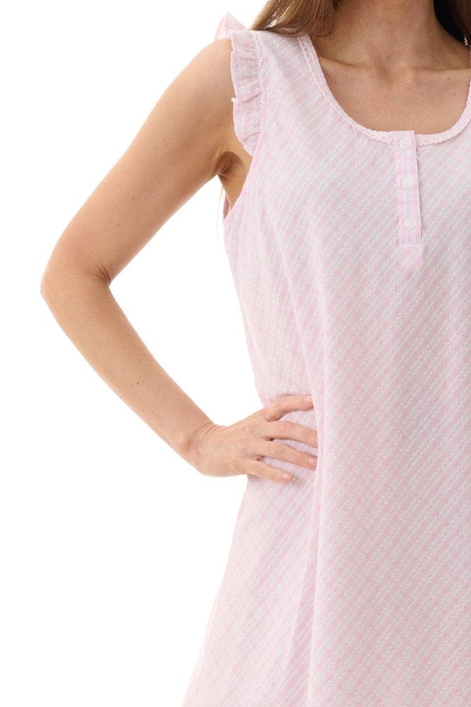 Load image into Gallery viewer, Givoni Womens Check Sleeveless Short Nightie
