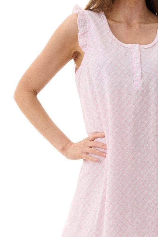 Givoni Womens Check Sleeveless Short Nightie