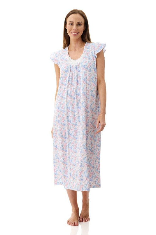 Givoni Womens Penny Flutter Sleeve Mid Length Nightie