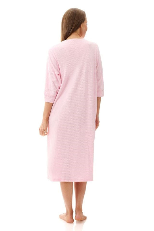 Givoni Womens Jacquard Short Gown - Pink